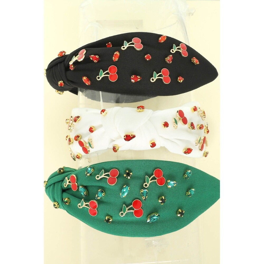 Cherry Theme Jeweled Headband - Diona J